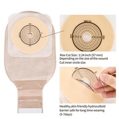 Colostomy Bags 21 Pcs 2Piece Drainable Pouch Cut to Fit 2057mm