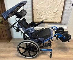 Quickie IRIS Tilt-in-Space Wheelchair 19×19 Frame 300lb Cap Sunrise Medical Blue