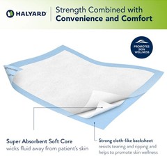 HALYARD Premium Disposable Underpads, 30 x 36 Inches 30 x 36 inches, Blue