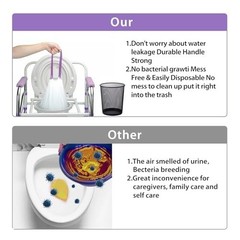 Commode Liners with Absorbent Pads 100 Count Lavender Scented Bedside Toilet