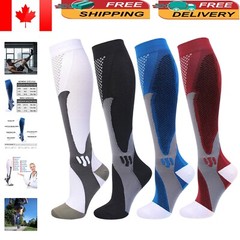 Durable Compression Socks with Shock Absorption Effect – Black+Blue+White+Red