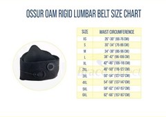 Össur OAM631-22 Rigid Lumbar Back Brace Slim+ XL Posterior Slim Anterior 6XL New
