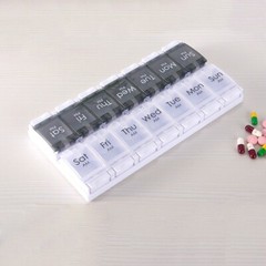 New pill box simple black white pill storage box combination pill box AM PM