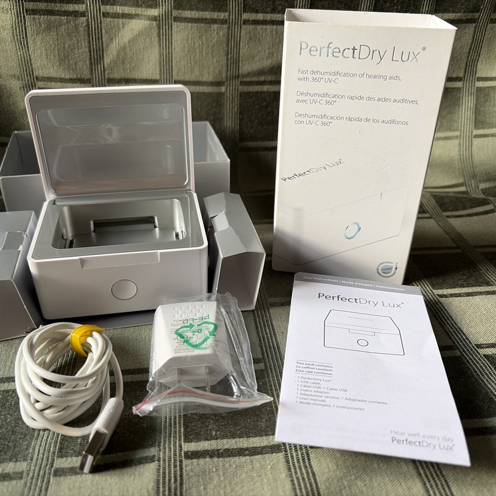 PerfectDry Lux – Fast Dehumidification of Hearing Aids w/ 360 UV-C New