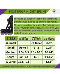 Posterior Night Splint for Plantar Fasciitis, Achilles Tendinitis, Heel Pain – S