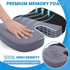 Memory Foam Seat Cushion Coccyx Sciatica Relief Office Car Chair Pad