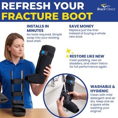 Brace Direct Tall Walking Boot Replacement Liner Air Pump Open Shell