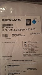 PROCARE 79-89091 12” 4-Panel Binder Contact Closure 45-62” – New