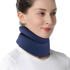 Neck Brace Soft Cervical Collar Sleep Support AntiSnore L 14-16.5in Blue