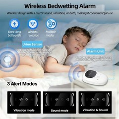 Wireless Bedwetting Alarm for Kids – Separate Design Enuresis Pee Alarm with Vib