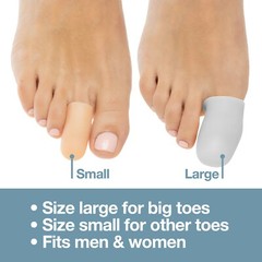 ZenToes Gel Toe Caps 6 Pack Protectors Corns Ingrown Toe Nails Callus Rubbing