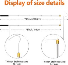 Cargo Grabber Retriever Tool 30-75 Inch Adjustable Extensions Truck Bed Hook Bar