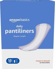 Amazon Basics 50 Count Daily Pantiliner Pads for Women Unscented