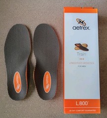 Aetrex L800 Men’s Train Lynco Orthotics Cupped Med/High Arch Support Size: 8