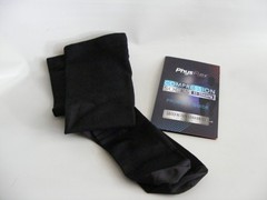 PhysFlex Men or Women Knee-H Compression Socks Black Size L/XL