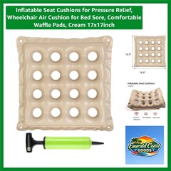 Pressure Relief Air Cushion for Wheelchair & Office, 18.9″x18.9″,“Hypoallergenic