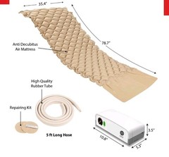 WAVE ALTERNATING PRESSURE MATTRESS W/ ELECTRIC PUMP for Bedsores Open Box