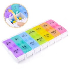New pill box simple black white pill storage box combination pill box AM PM