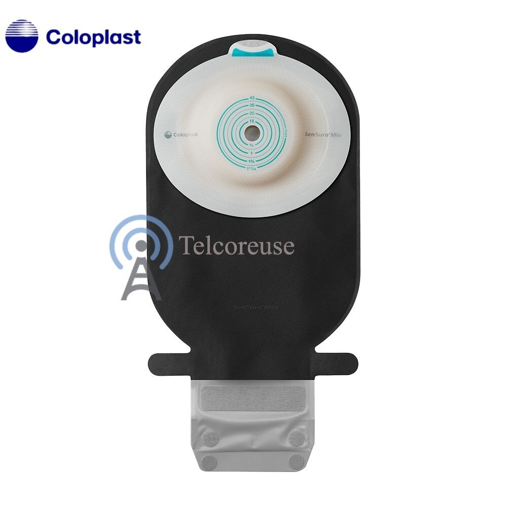 SenSura® Mio Convex 1-Piece EasiClose WIDE Outlet 18991 Black, Filter, Belt Tabs
