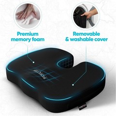 Memory Foam Seat Cushion for Office Chairs – Tailbone & Sciatica Pain Relief