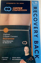 NEW Copper Compression CCRBB/BS4 Copper Infused LARGE/X-LARGE Black Back Brace