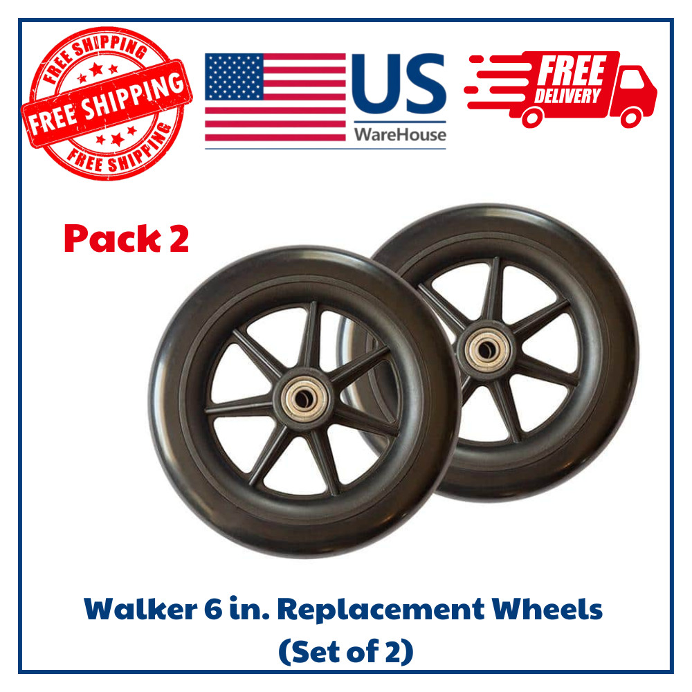 Walker 6 in. Replacement Wheels (Set of 2)