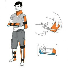 36″ Aluminum First Aid Rolled Splint Form Fitting Foldable Emergency Survival