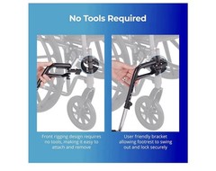 Invacare Wheelchair Adjustable Swing-Away Footrest Legrest Flip-Up Footplate NEW