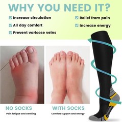 Sooverki Copper Compression Socks 8 Pack 15-20mmHg Knee High Athletic