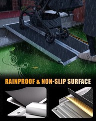 Lightweight 4FT Wheelchair Ramp, Non-Slip Surface