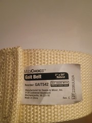 54″ X 2″ Universal Secure Transfer Gait Belt – Durable Cotton Med choice