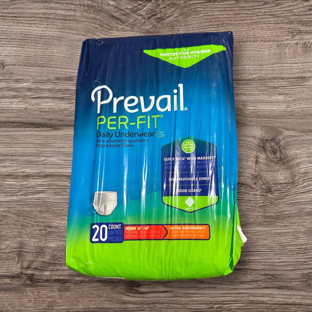 5 Pack – Prevail Per-Fit Daily Protective Underwear, Medium, 100 Count in Total