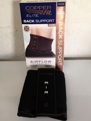 Elite Copper Back Support Compression Adjustable Straps