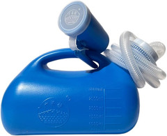3000ml Male Urinal Portable Pee Bottle with 46″ Hose Blue