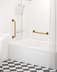 2 Pack 20 Inch Bronze Shower Grab Bar Gold, Antique Brass Bathroom Grab Bar w…