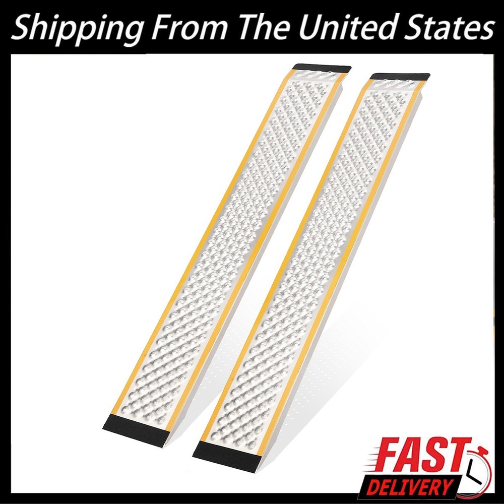 5FT 800LB Capa Heavy Duty Aluminum Loading Ramps, Anti-Slip Punch Plate Surface