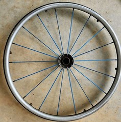 TiLite 22″ Spinergy SPOX Wheelchair Wheels Blue No Tires