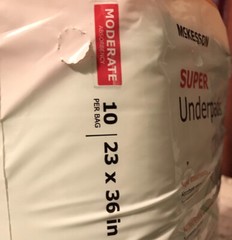 NEW! McKesson Super Disposable Underpads Fluff / Polymer 23X36″ UPMD2336 10 pads