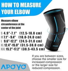 Large Adjustable Compression Sleeve for Elbow Pain Relief – Tennis, Golf, Fit…