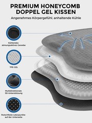 Soft Honeycomb Car Gel Seat Cushion – Breathable, Pressure Relief for All Season