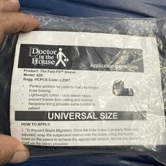 Miracle Knee Sleeve #620 Doctor In The House One Size Fits All New #L2397