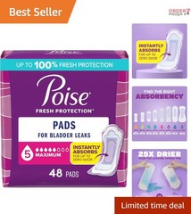 Incontinence Pads Polyethylene Regular 48 Count Disposables Water Resistant