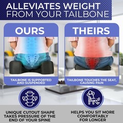 YogiBum Patented Cushion | Extra Large Tailbone Gap | XL Size for 190lbs+ | M…