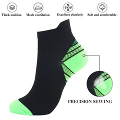 5 Pairs Compression Socks Plantar Fasciitis Arch Ankle Running Support Men Women