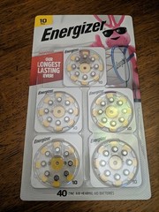 40 Energizer Size 10 Zinc Air Hearing Aid Batteries Best Before 11/26 AZ10DP-40T