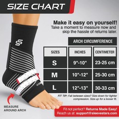 Sleeve Stars Ankle Brace for Women & Men, Ankle Wrap for Sprain, Compression Sle