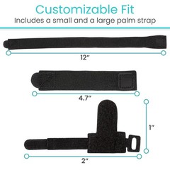 Vive Trigger Finger Splint Brace – Middle, Pinky, 1 Count (Pack of 1), Black