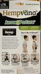 Hempvana Arrow Posture – Fully Adjustable Posture Support Adult L/XL- Men Women