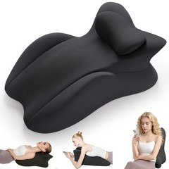 Memory Foam Wedge Pillow Multi-Position Bed Support Pillow for Sitting Up Prone