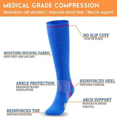 3x Calf Sleeves Leg Support Compression Socks Running Shin Splint Varicose Vein